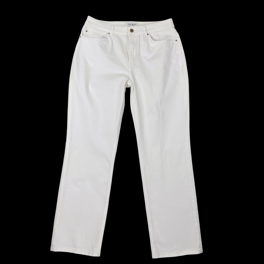 Kate Spade Jeans Women 31‎ (ACTUAL 30x28.5) White Straight Leg Denim